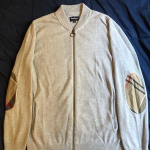 Barbour Men's Fullzip Sweater Grey MEDIUM